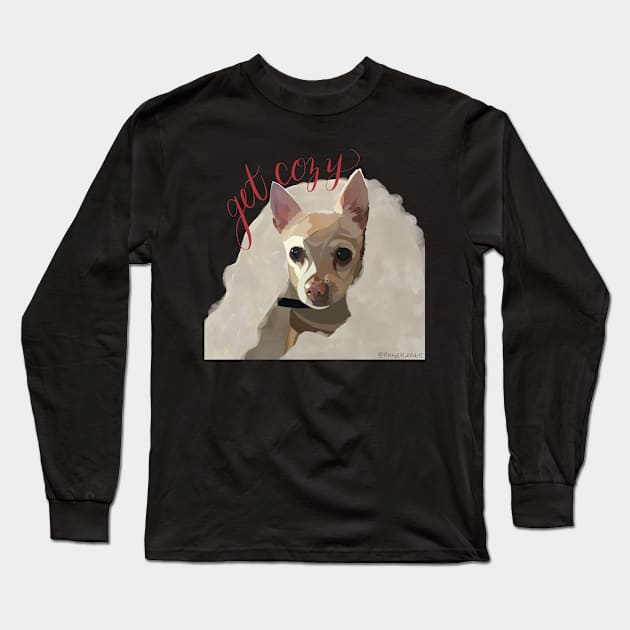 Get Cozy Chihuahua Long Sleeve T-Shirt by Poohdlesdoodles